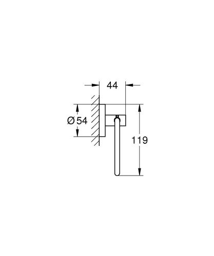 Grohe Essentials Tuvalet Kağıtlık Mat Siyah - 1024722430 - Thumbnail