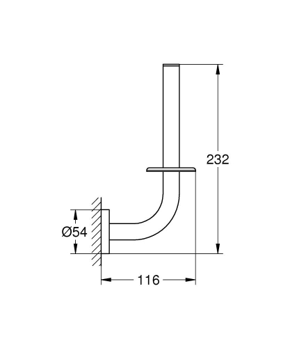 Grohe Essentials Yedek Tuvalet Kağıtlığı - 1024692430 - Thumbnail