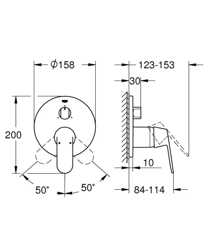 Grohe Eurocosmo Tek Kumandalı 3 Yönlü Banyo Bataryası - 24226000 - Thumbnail