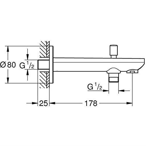 Grohe Eurosmart Cos. Yöndeğiştiricili Çıkış Ucu -13390000 - Thumbnail