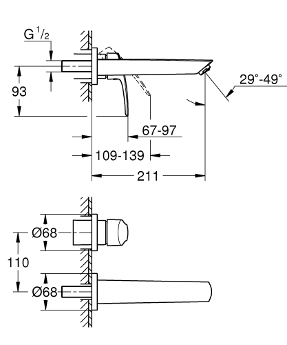 Grohe Eurosmart İki Delikli Lavabo Bataryası M-Boyut - 29338003 - Thumbnail