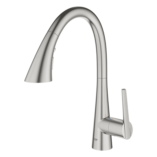 Grohe Eviye Bataryası Spiralli 2 Fonk. Zedra Super Steel - 32294DC2 - Thumbnail