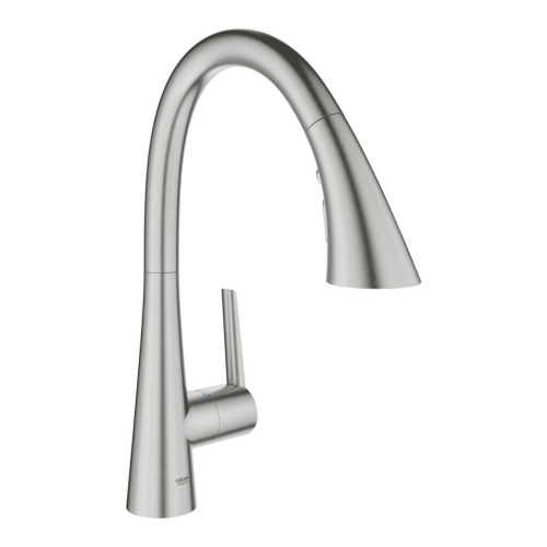 Grohe Eviye Bataryası Spiralli 2 Fonk. Zedra Super Steel - 32294DC2 - Thumbnail