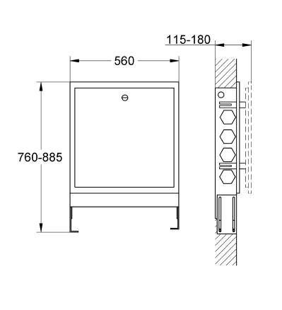 GROHE F-digital Deluxe Ana Ünite Kutusu İçin İç Gövde - 36367000 - Thumbnail