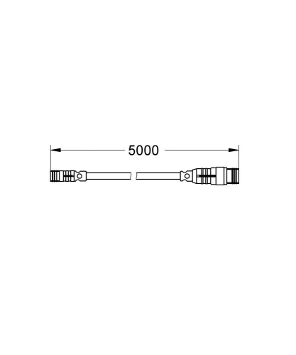 GROHE F-digital Deluxe Güç kaynağı için Uzatma Kablosu, 5 m - 47868000 - Thumbnail