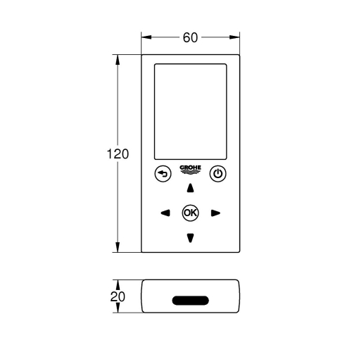 Grohe Fotoselli Ürünler İçin Uzaktan Kumanda Beyaz - 36407001 - Thumbnail