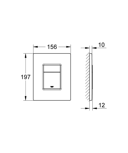 Grohe Gömme Rezervuar Kumanda Paneli ABS Brushed Cool Sunrise - 38732GN0 - Thumbnail