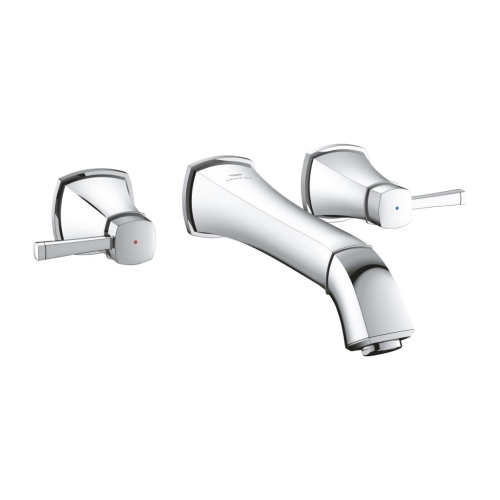 Grohe Grandera 3 Delikli Duvardan Lavabo Bataryası L-Boyut - 20623000 - Thumbnail