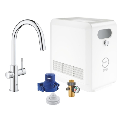 Grohe Blue Professional Arıtmalı İçme Suyu ve Soda Yapan Spiralli Eviye Bataryası- 31325002 - Thumbnail