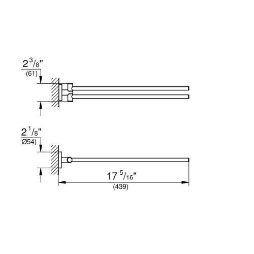 Grohe Havluluk İkili 44 cm Essentials Brushed Cool Sunrise - 40371GN1 - Thumbnail