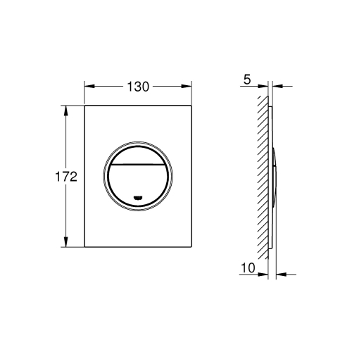 Grohe Kumanda Paneli Pnömatik Nova Krom - 37601000 - Thumbnail