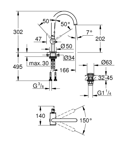 Grohe Lavabo Bataryası Atrio L Boyut Warm Sunset - 24362DA0 - Thumbnail