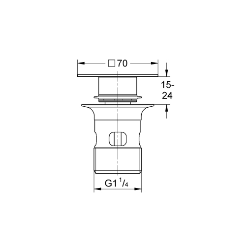 Grohe Lavabo Sifon Tapası Bas/Aç Kare Krom - 40565000 - Thumbnail