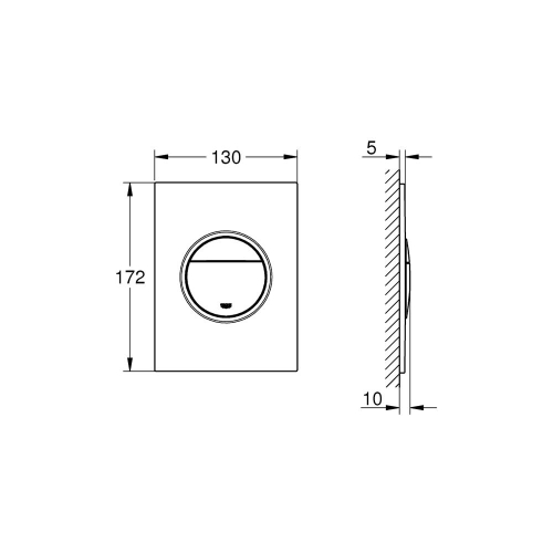 Grohe Nova Cosmopolitan S Kumanda Paneli Brushed Cool Sunrise - 37601GN0 - Thumbnail