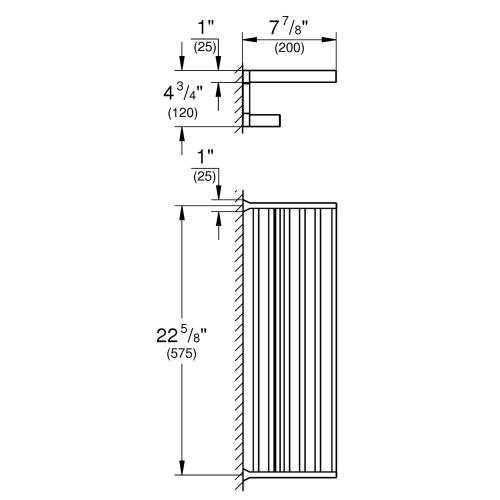 Grohe Raf Havluluk 58x20 cm Selection Cube Krom - 40804000 - Thumbnail