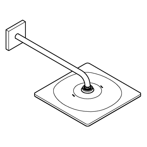 Grohe Rainshower Mono 310 Cube Tepe Duşu Seti 422 Mm, Tek Akışlı Brushed Hard Graphite - 26564AL0 - Thumbnail