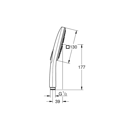 Grohe Rainshower Smartactive 130 Cube El Duşu 3 Akışlı Brushed Hard Graphite - 26582AL0 - Thumbnail