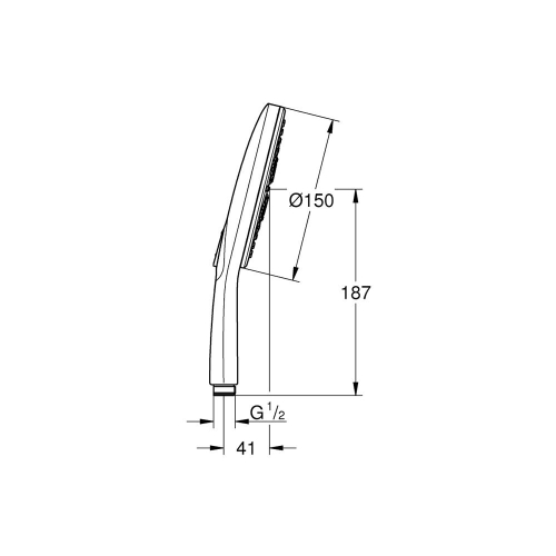 Grohe Rainshower Smartactive 150 El Duşu 3 Akışlı - 26590000 - Thumbnail