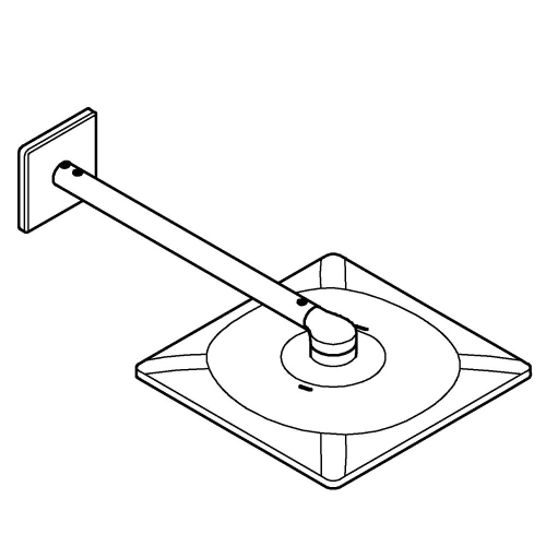 Grohe Rainshower Smartactive 310 Cube Tepe Duşu Seti 430 Mm, 2 Akışlı Brushed Hard Graphite - 26479AL0 - Thumbnail