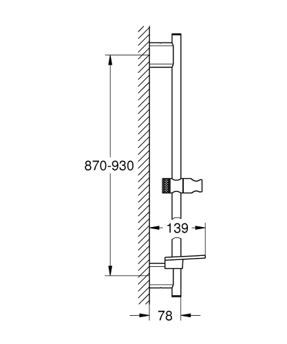 Grohe Rainshower Smartactive Duş Sürgüsü, 900 Mm - 26603Dl0 - Thumbnail