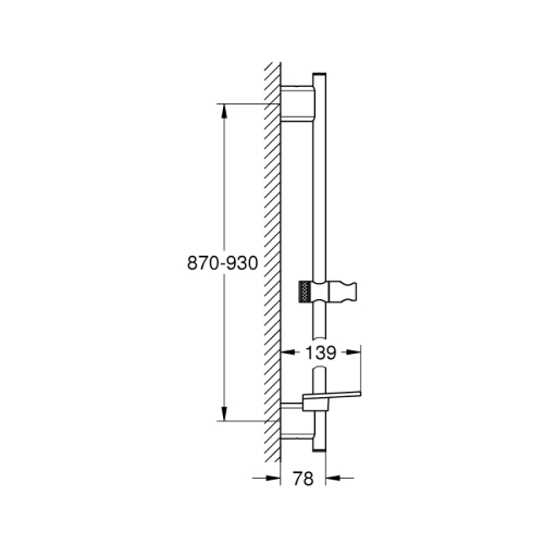 Grohe Rainshower SmartActive Duş Sürgüsü 900 Mm - 26603DA0 - Thumbnail