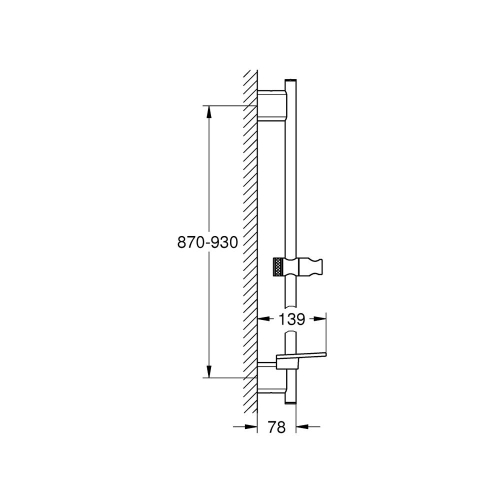 Grohe Rainshower Smartactive Duş Sürgüsü, 900 mm Cool Sunrise - 26603GL0 - Thumbnail