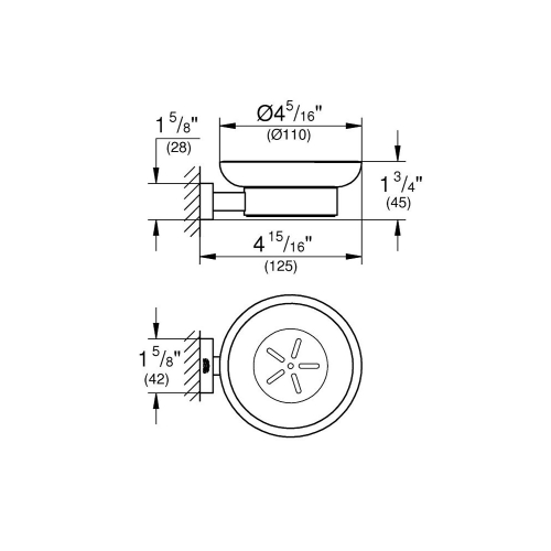 Grohe Sabunluk Seti Eurocube Krom - 40754001 - Thumbnail