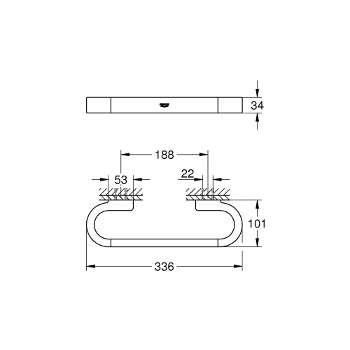 Grohe Selection Banyo Tutamağı - 41064000 - Thumbnail