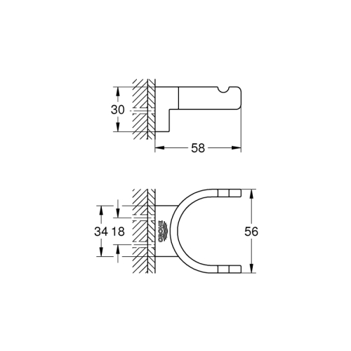 Grohe Selection Çift Havlu Askısı Brushed Hard Graphite - 41049Al0 - Thumbnail