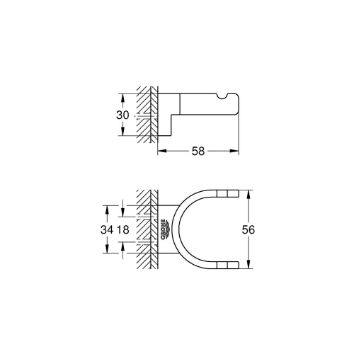 Grohe Selection Çift Havlu Askısı Brushed Cool Sunrise - 41049GN0 - Thumbnail