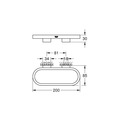 Grohe Selection Halka Havluluk - 41035000 - Thumbnail