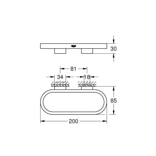 Grohe Selection Halka Havluluk Brushed Warm Sunset - 41035DL0 - Thumbnail