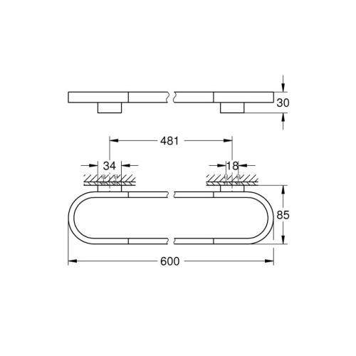 Grohe Selection Havluluk Cool Sunrise - 41056GL0 - Thumbnail