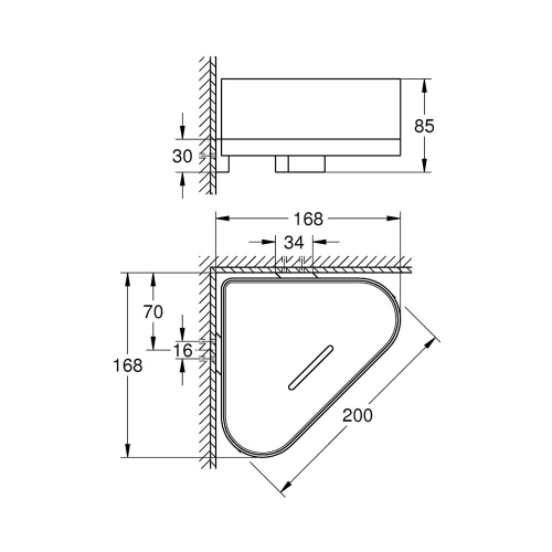 Grohe Selection Köşe Duş Rafı - 41038000 - Thumbnail