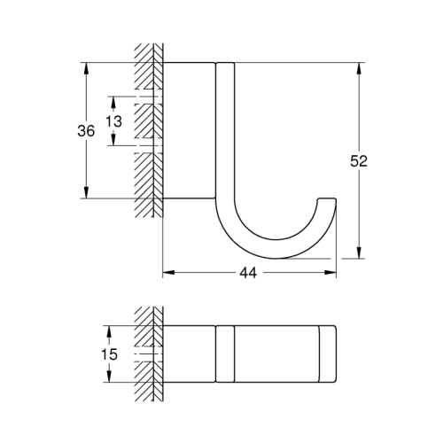 Grohe Selection Tekli Havlu Askısı Cool Sunrise - 41039GL0 - Thumbnail