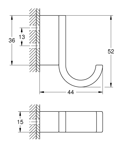 Grohe Selection Tekli Havlu Askısı Mat Siyah - 41216KF0 - Thumbnail