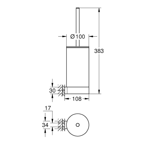 Grohe Selection Tuvalet Fırçası Seti Brushed Hard Graphite - 41076AL0 - Thumbnail