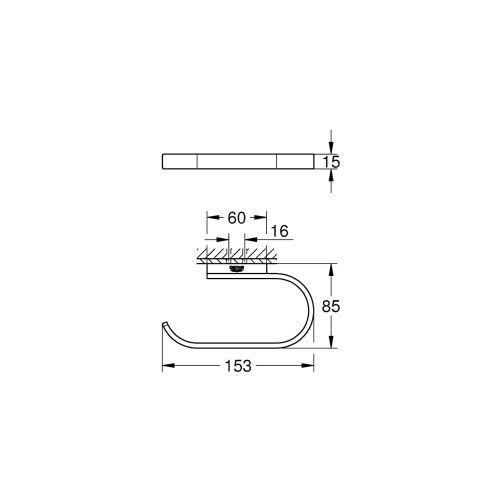 Grohe Selection Tuvalet Kağıtlığı - 41068000 - Thumbnail