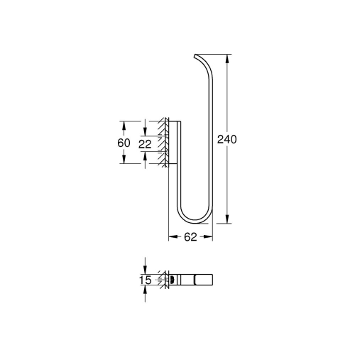 Grohe Selection Yedek Tuvalet Kağıdı Tutacağı (Çift Rulo İçin) - 41067000 - Thumbnail