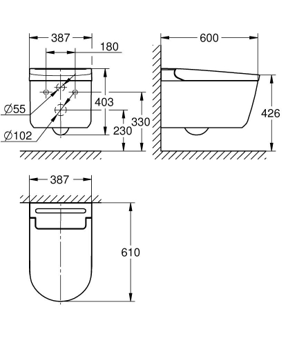 GROHE Sensia Pro Asma Akıllı Klozet Sistemi - 36508SH0 - Thumbnail