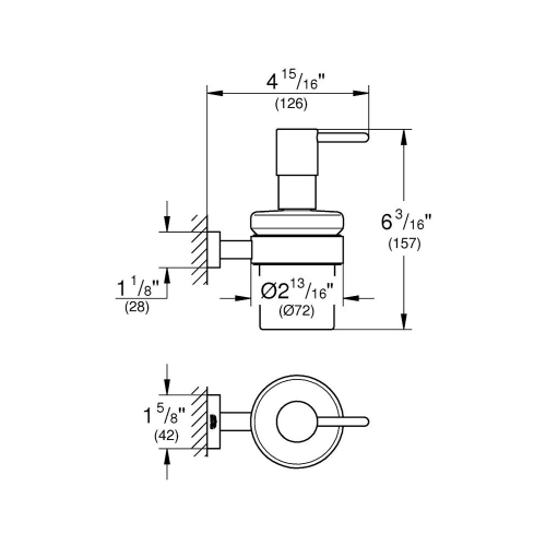 Grohe Sıvı Sabunluk Seti Eurocube Krom - 40756001 - Thumbnail