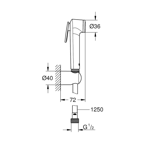 Grohe Taharet Sprey Takımı Tempesta (Vanasız) Krom/Beyaz-26356IL0 - Thumbnail