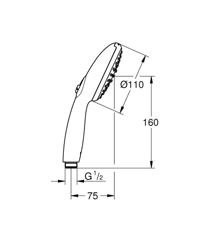 Grohe Tempesta 110 El Duşu 2 Akışlı Rain,Jet - 26161003 - Thumbnail