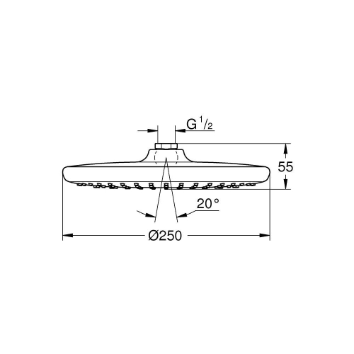 Grohe Tempesta 250 Tepe Duşu 1 Akışlı 26662000 - Thumbnail