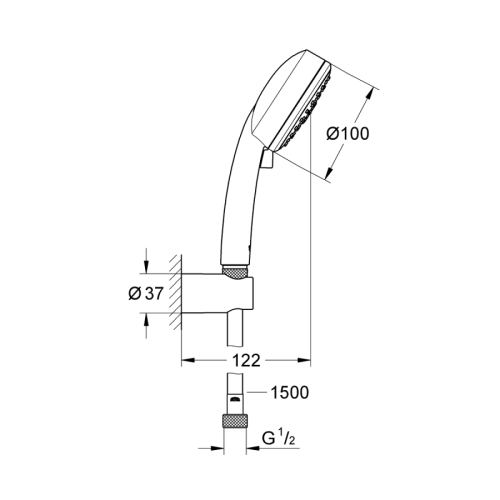 Grohe Tempesta Cosmopolitan 100 Duşu Seti 3 Akışlı - 27588002 - Thumbnail