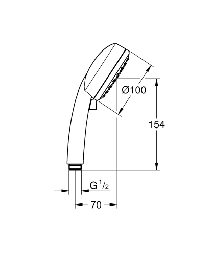 Grohe Tempesta Cosmopolitan 100 El Duşu 2 Sprey 2757120E - Thumbnail