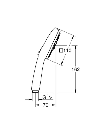 Grohe Tempesta Cube 110 El Duşu 2 Akışlı - 269022433 - Thumbnail