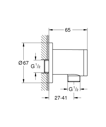 Grohe Tempesta Duş Çıkış Dirseği - 28671001 - Thumbnail