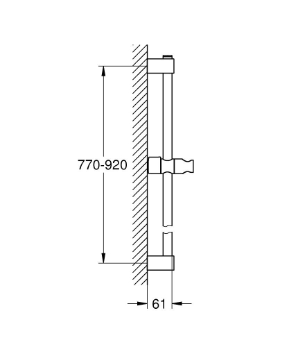 Grohe Tempesta Duş Sürgüsü 900 mm - 27524001 - Thumbnail