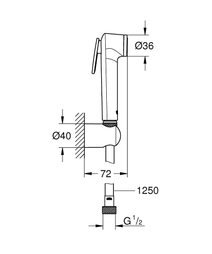 Grohe Tempesta-F Taharet Sprey Takımı - 26354000 - Thumbnail